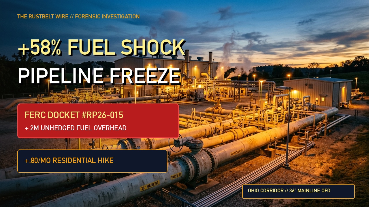 The 58% Fuel Shock: Why Natural Gas Pipeline Freezes Are Halting Midwest Factories
